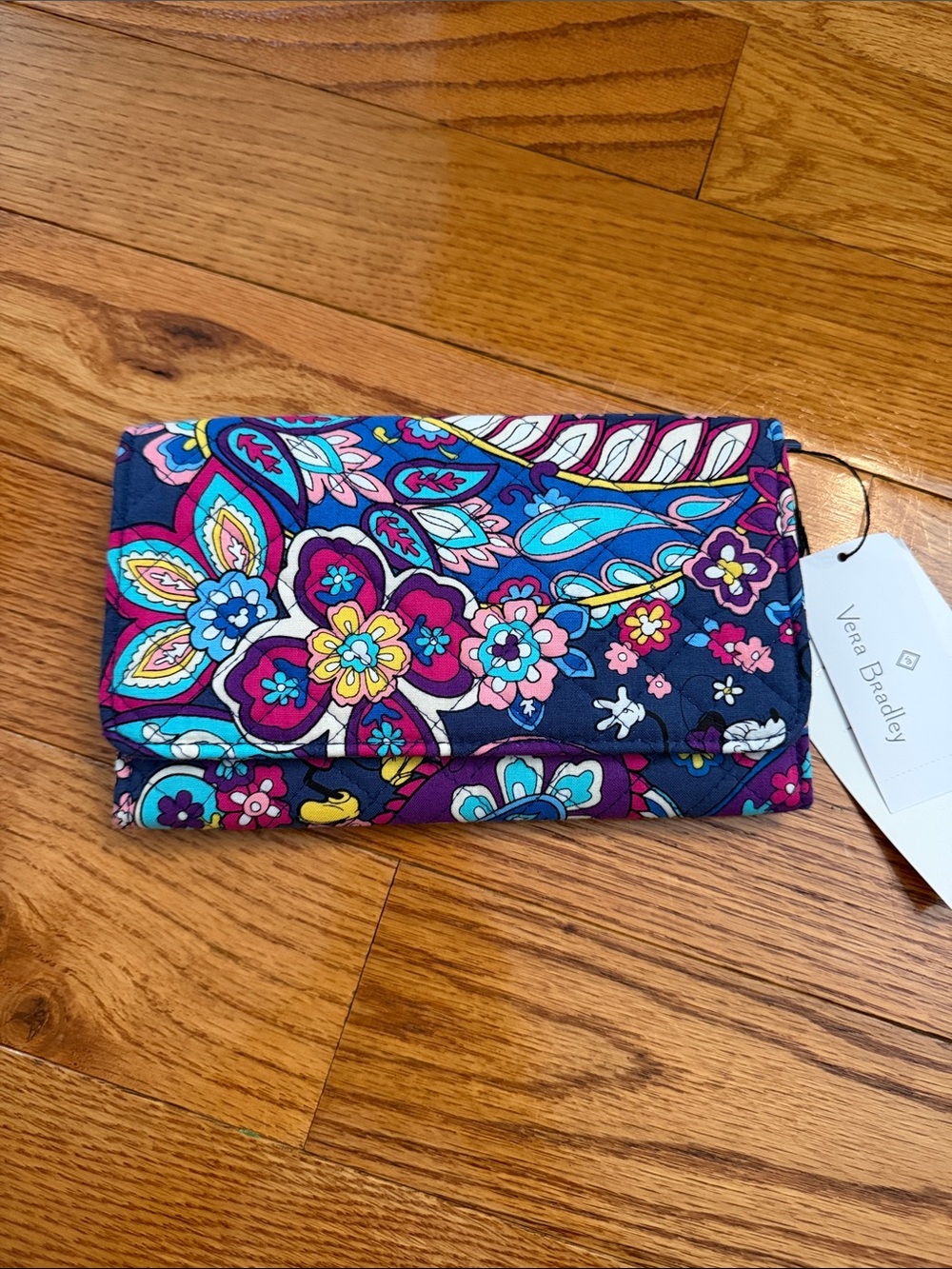 Vera Bradley Multicolor Disney RFID Trifold Clutch Wallet